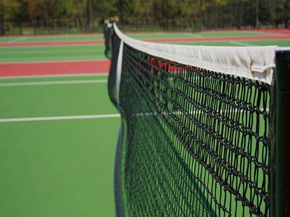 Afbeelding van Tennisnet 12,80x1,05m - 3mm - dubbele topmaas - rondom overlocked