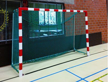 Afbeelding van Handbaldoel, vrijstaand met inklapbare netbeugels, diepte 1m