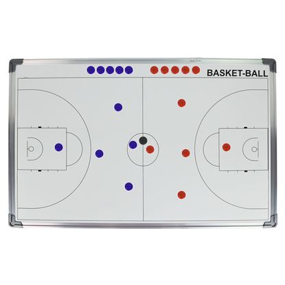 Afbeelding van Taktiekbord 90x60 - basketbal (recto/verso)