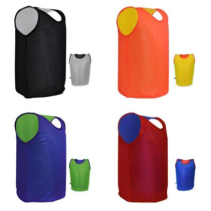 Afbeelding van Overgooier reversible in gaatjesstof (polyester)