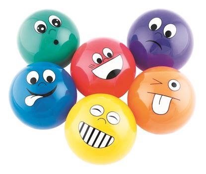 Afbeelding van Kleine Speelbal - Emotional Faces, dia 10cm, set van 6 stuks