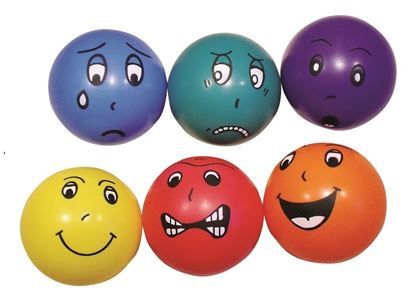 Afbeelding van Speelbal - Emotional Faces, dia 18cm, set van 6 stuks