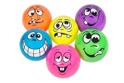 Afbeelding van Speelbal - Facial Balls, dia 25cm, set van 6 stuks