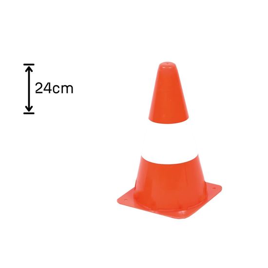 Afbeelding van kegel - 24cm - veiligheidskleuren - verkeerskegel